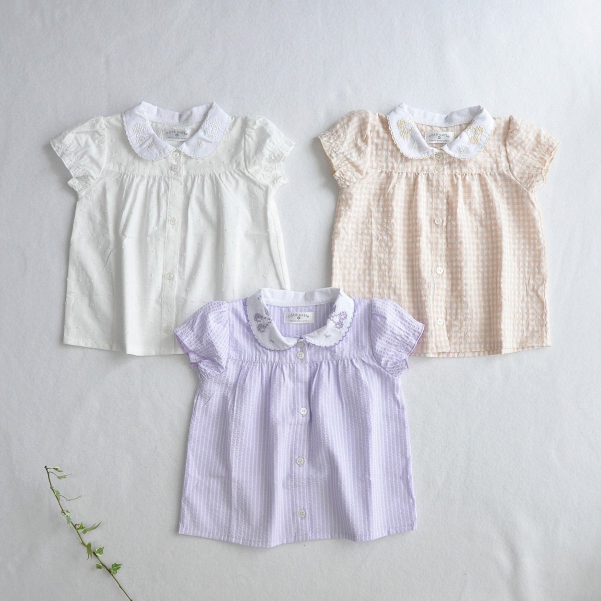 coto cotte さくらんぼ刺繍 半袖ブラウス 722-561020 | TAKARAYA