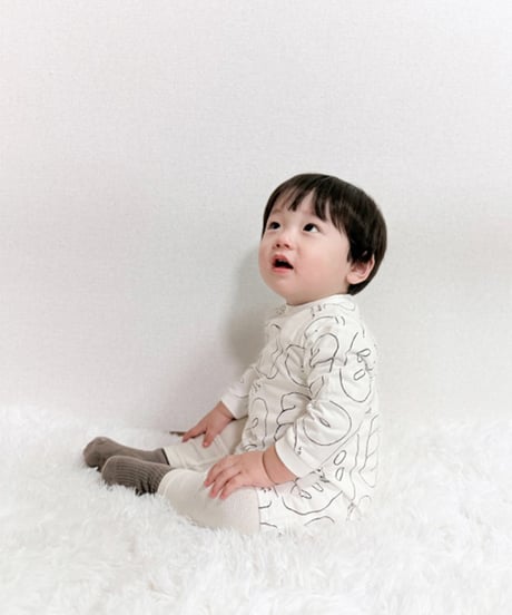 CLOUDY,FINE LATER　パン柄ロンパース　522-652003