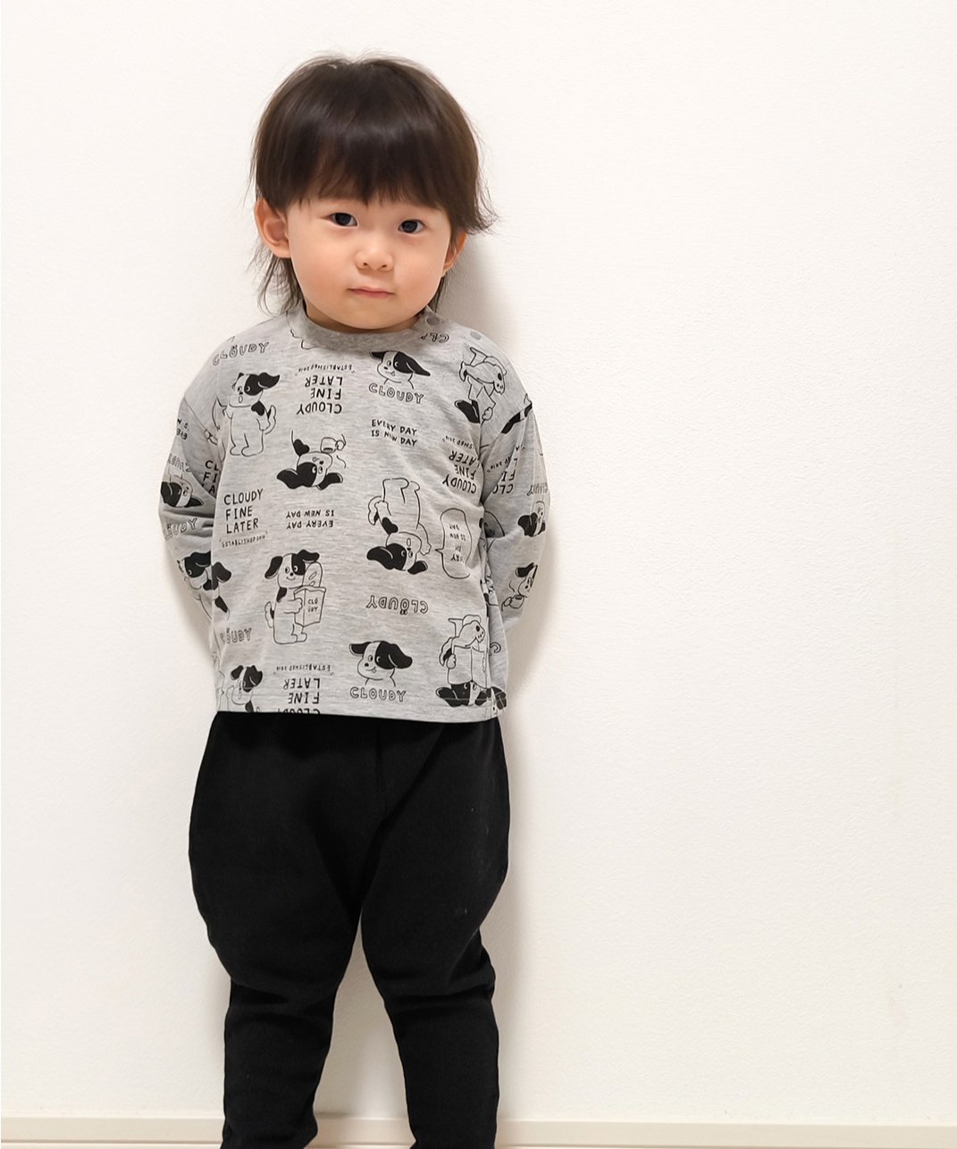 CLOUDY,FINE LATER DOG柄Tシャツ 522-653009 | TAKARAY