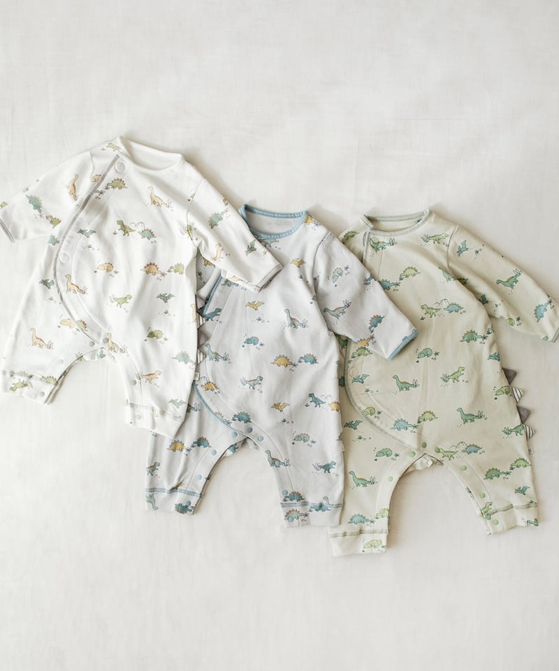 mocmof 恐竜柄 かんたんロンパース 622-554040 | TAKARAYA ONLI