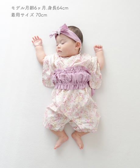 mocmof　帯付き浴衣ロンパース	622-660073