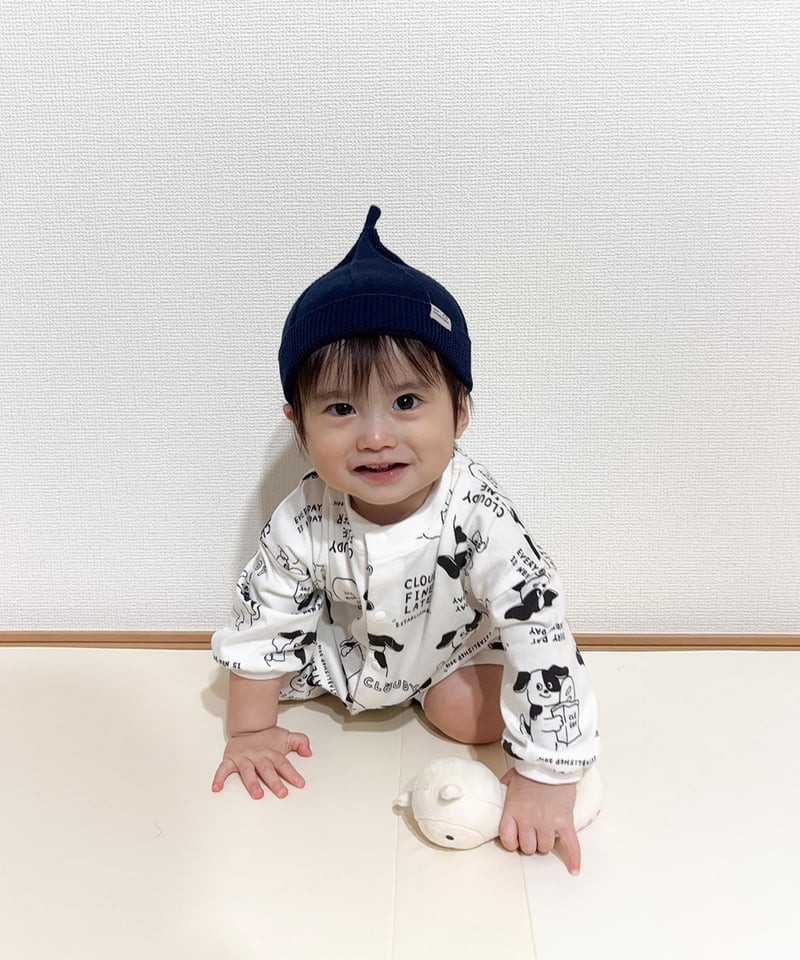 その他 babies #7956-1 CLOUDY,FINE LATER DOG柄ロンパース 522-653010 | TAKARA