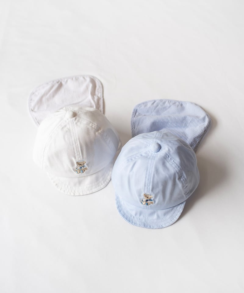 mocmof くま刺しゅう日除け付きキャップ 622-669146 | TAKARAYA ON