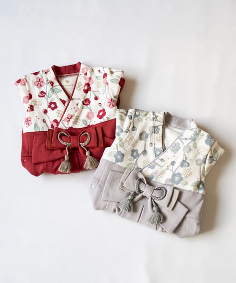 mocmof　袴 ロンパース ( うめ柄 )　622-556000