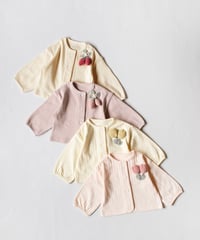 mocmof　編みモチーフ付きカーディガン　622-651054