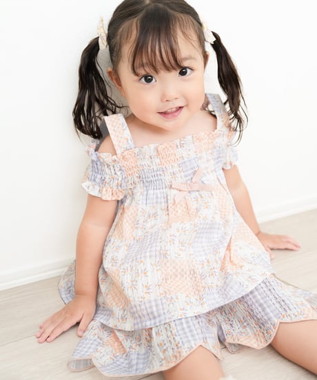 coto cotte　夏らくスカラップパンツ（6分）　722-664034 [ 〜140cm ]