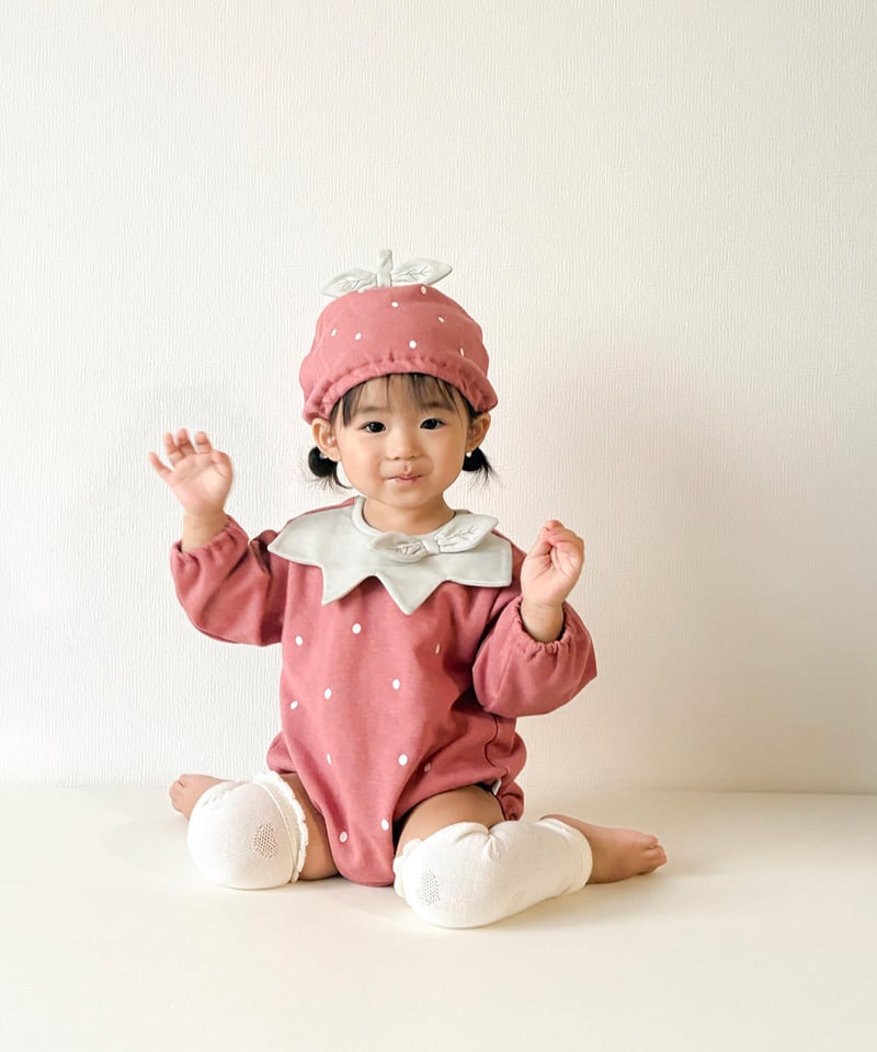 mocmof 苺ロンパース+帽子なりきりセット 622-650025 | TAKARAYA O