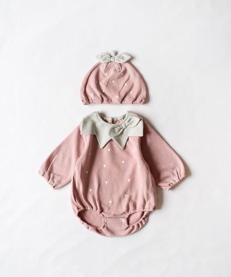 mocmof　苺ロンパース+帽子なりきりセット　622-650025