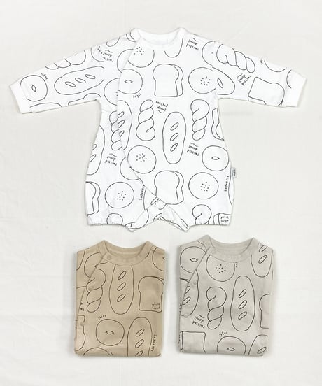 CLOUDY,FINE LATER　パン柄ロンパース　522-652003