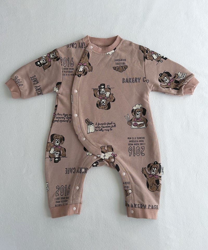 CLOUDY, FINE LATER ベーカリーDOG柄ロンパース 522-572013 |