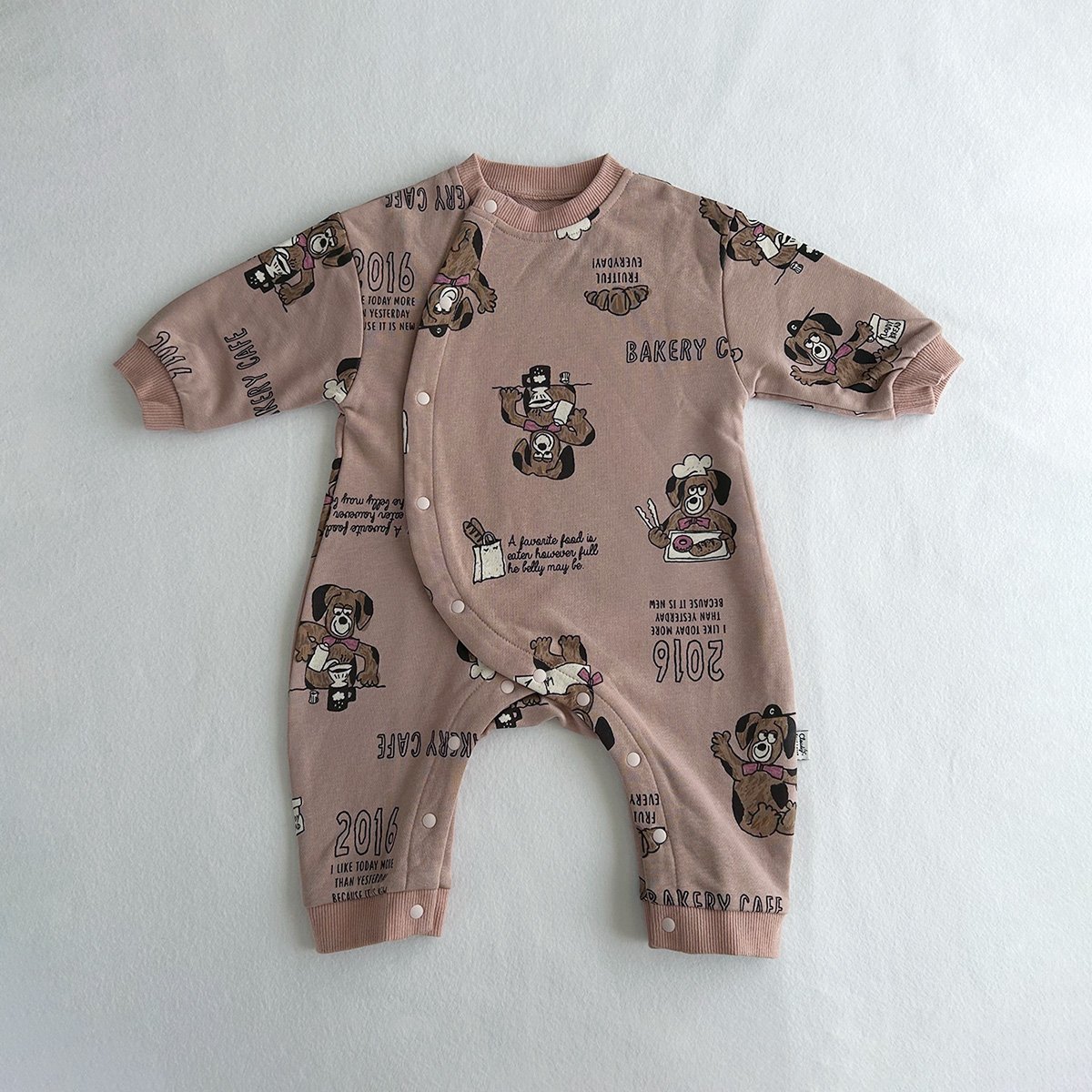 louisdog ロンパース CLOUDY, FINE LATER ベーカリーDOG柄ロンパース 522-572013 |