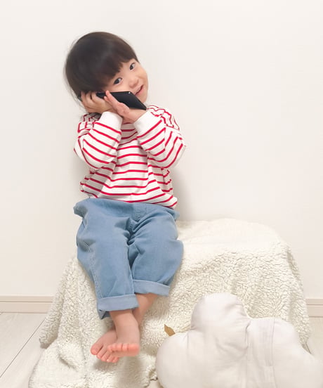 CLOUDY,FINE LATER　KODOMOボーダー厚手ロンT　522-653007