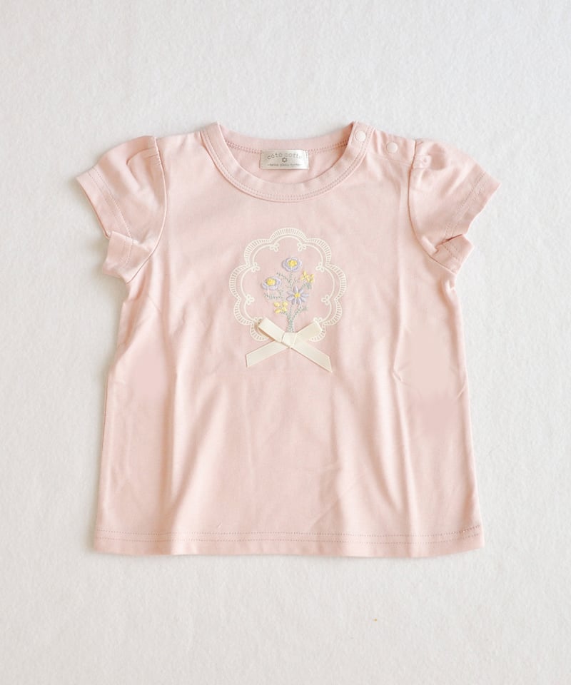 coto cotte 花刺繍モチーフTシャツ 722-664030 | TAKARAYA ON