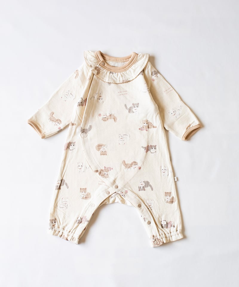 mocmof にゃんこ柄かんたんロンパース 622-574256 | TAKARAYA ONL