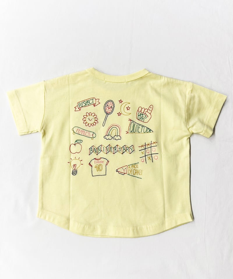 CLOUDY,FINE LATER バック刺しゅう Tシャツ 522-662003 | TAK