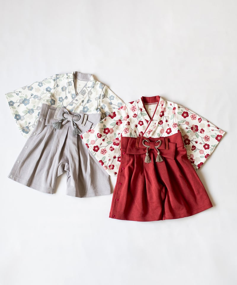 mocmof 袴 ロンパース ( うめ柄 ) 622-556000 | TAKARAYA ON