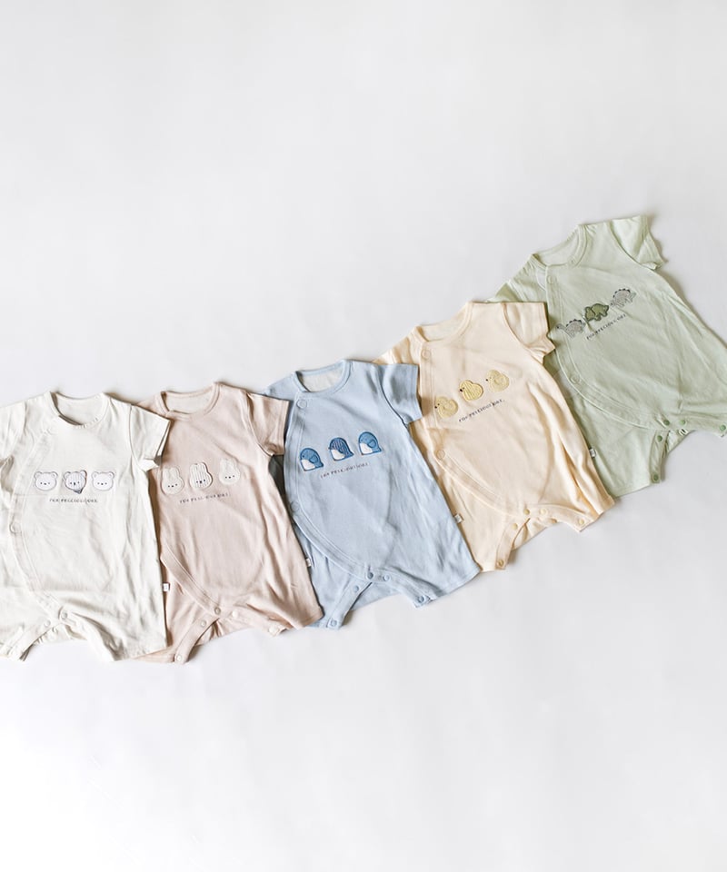 フィリップローレストンのカバの親子 mocmof アニマルアップリケ サマーロンパース 622-566149