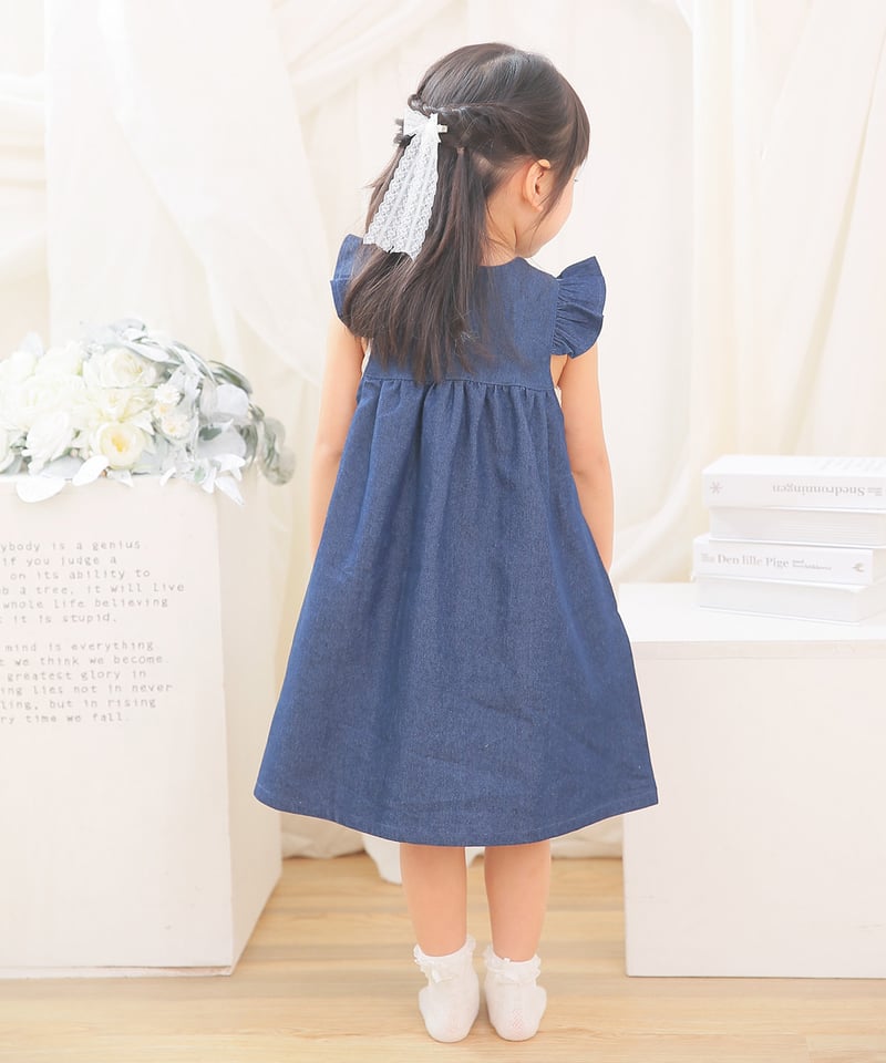 coto cotte さくらんぼ刺繍フリルワンピース 722-664038 [ 〜140cm