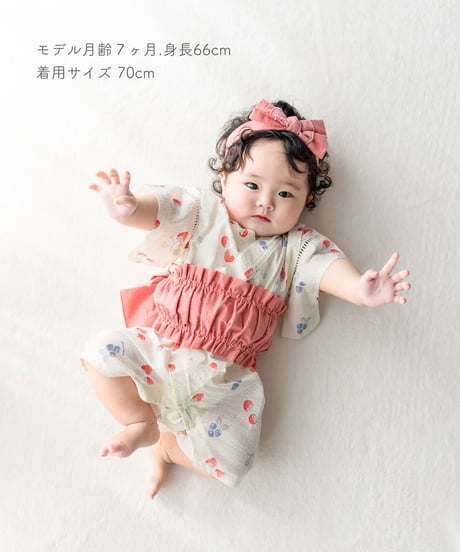 mocmof　帯付き浴衣ロンパース	622-660073