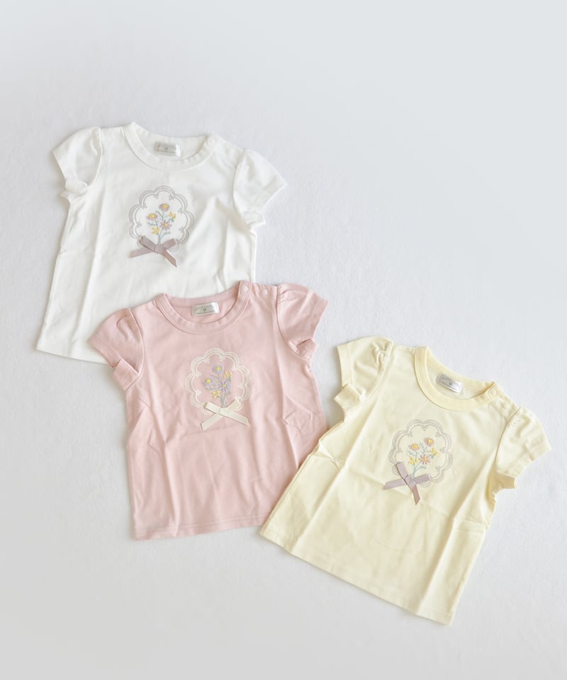 coto cotte 花刺繍モチーフTシャツ 722-664030 | TAKARAYA ON