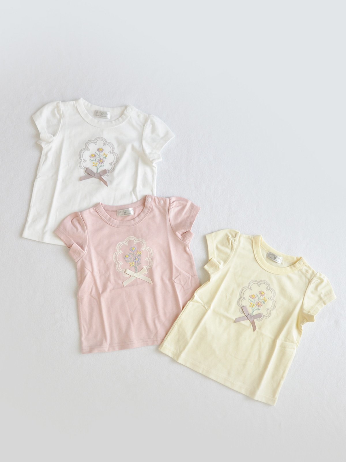 coto cotte 花刺繍モチーフTシャツ 722-664030 | TAKARAYA ON