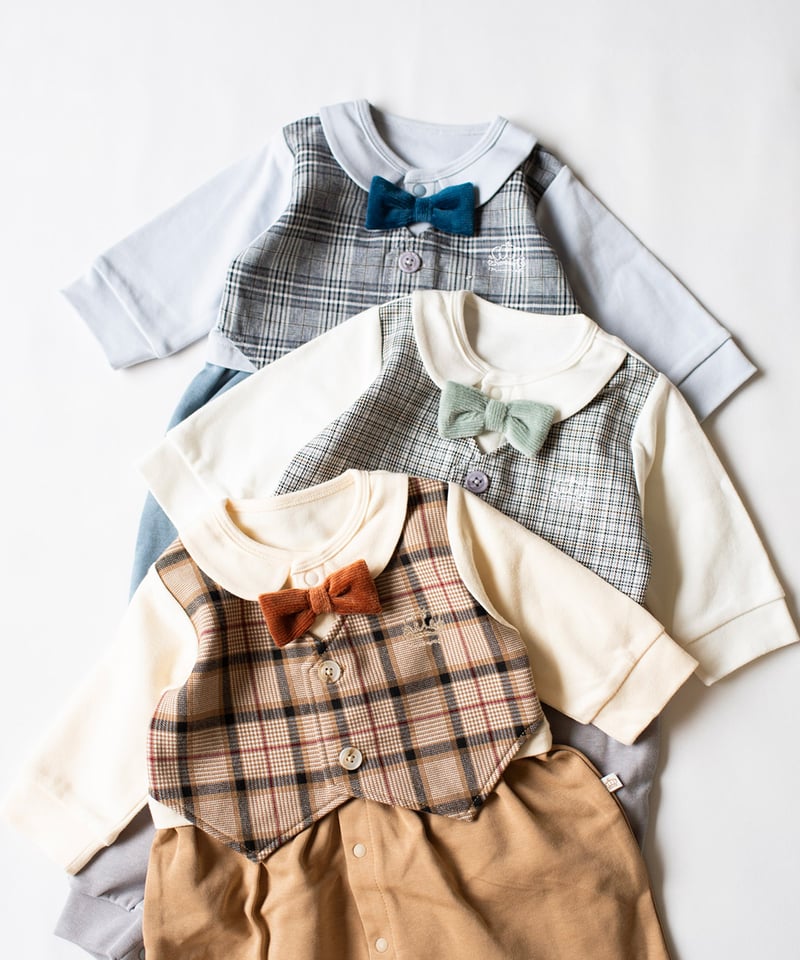 Elmo　バーバリー 130A フォーマルセット mocmof おめかし フォーマル カバーオール 622-474203