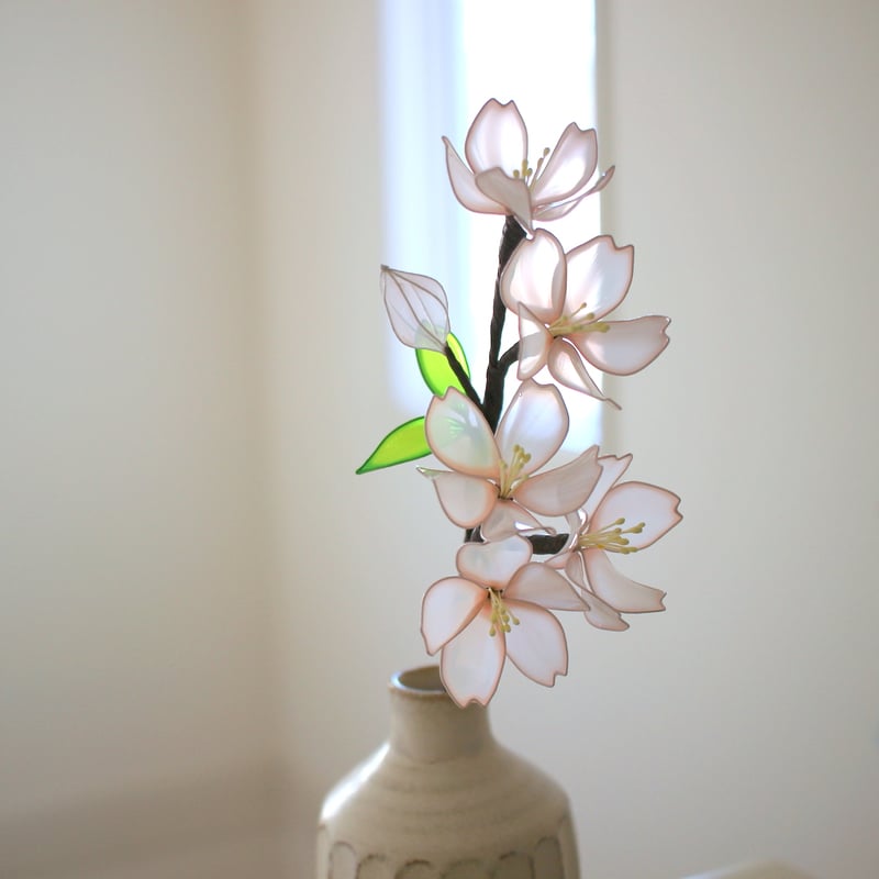 花瓶つき♪光に透ける桜〈Dip Art〉 | 透明創造室