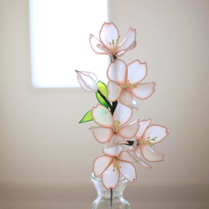 花瓶つき♪光に透ける桜〈Dip Art〉 | 透明創造室