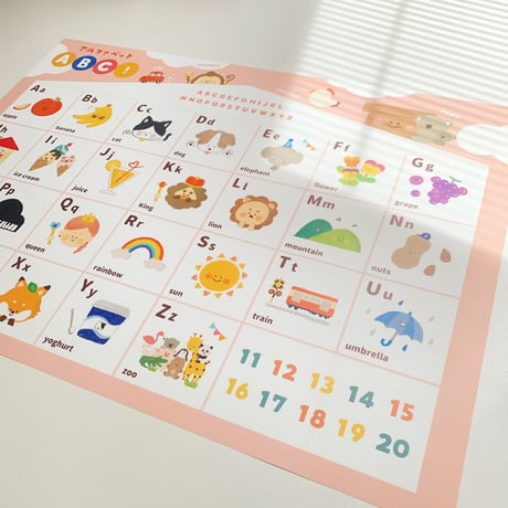 お風呂にぴたっと！ABC表