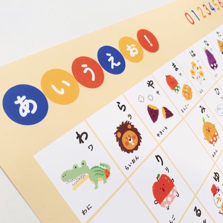お風呂にぴたっと！あいうえお表