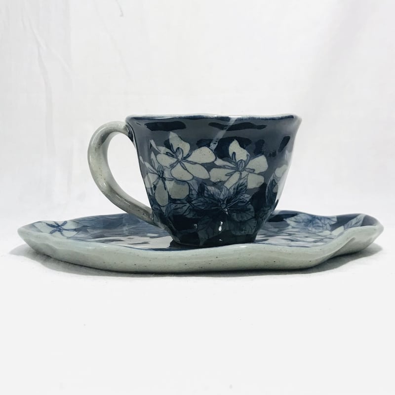 珈琲碗【くちなしの花】 | 辻修窯