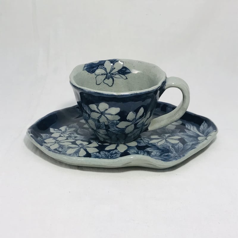 珈琲碗【くちなしの花】 | 辻修窯