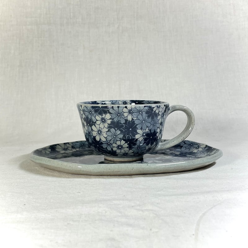 コーヒー碗【コスモスがいっぱい】 | 辻修窯