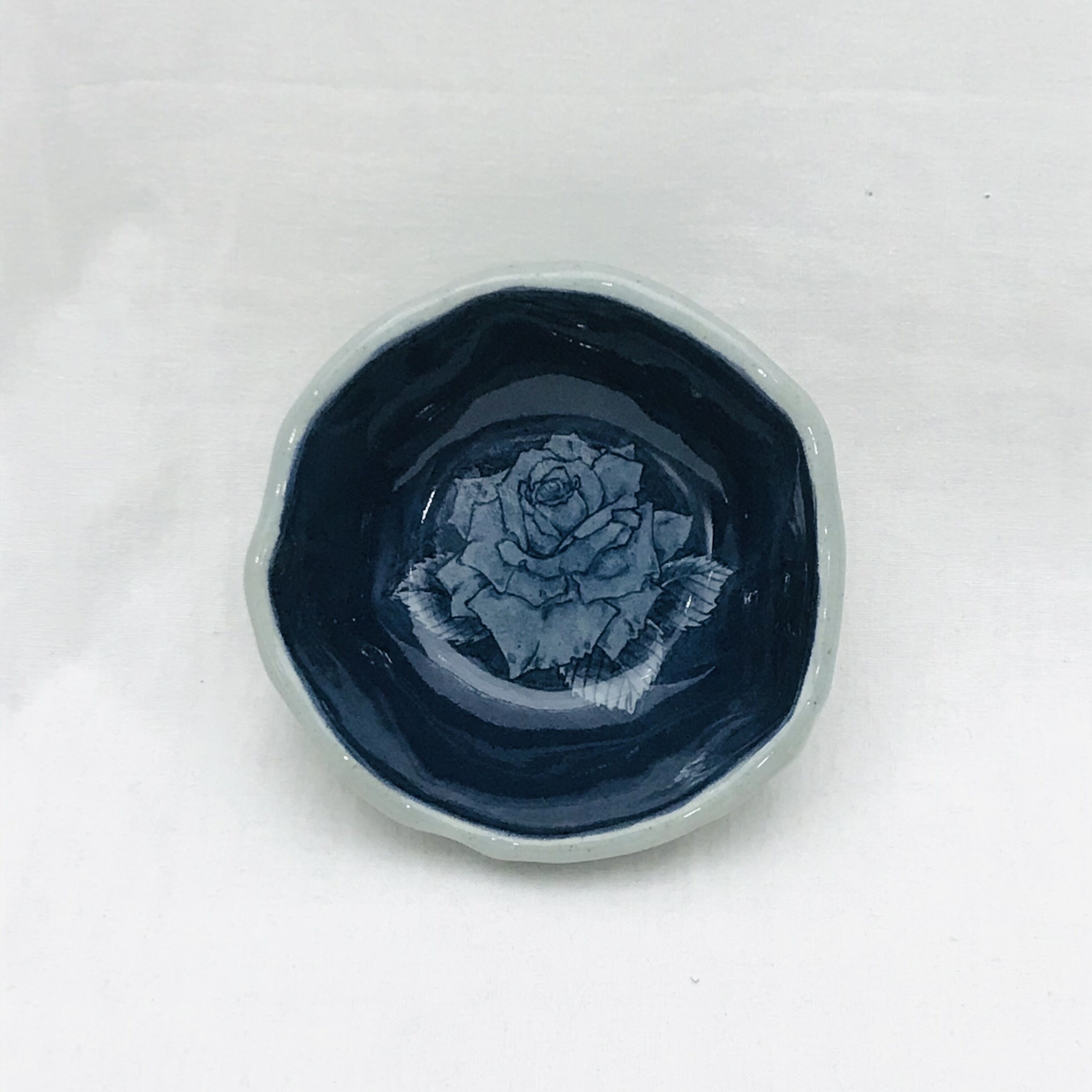 手びねり豆皿3点セット【薔薇・B】 | 辻修窯