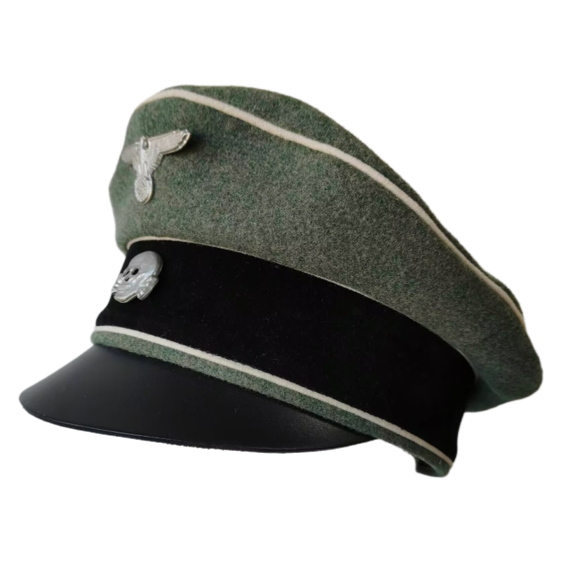 WW2 ナチスドイツ軍 WSS 武装親衛隊 歩兵 将校用クラッシュキャップ