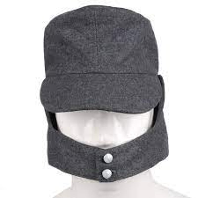 旧ドイツ軍 兵下士官用規格帽 灰色 ウール製 グレー 軍帽 帽子