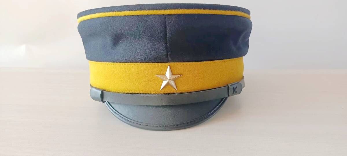 旧日本軍 明治十九年制 第二種兵下士官用 軍帽 制帽 黄 複製品