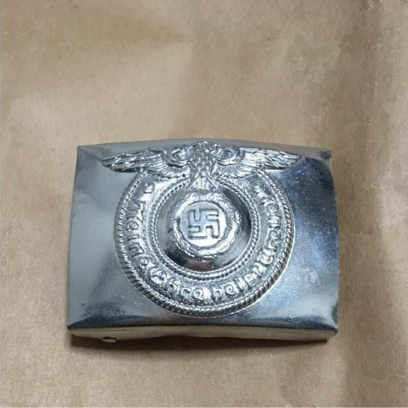 WW2ナチスドイツ軍 SS 親衛隊 兵用バックル 艶有 レプリカ
