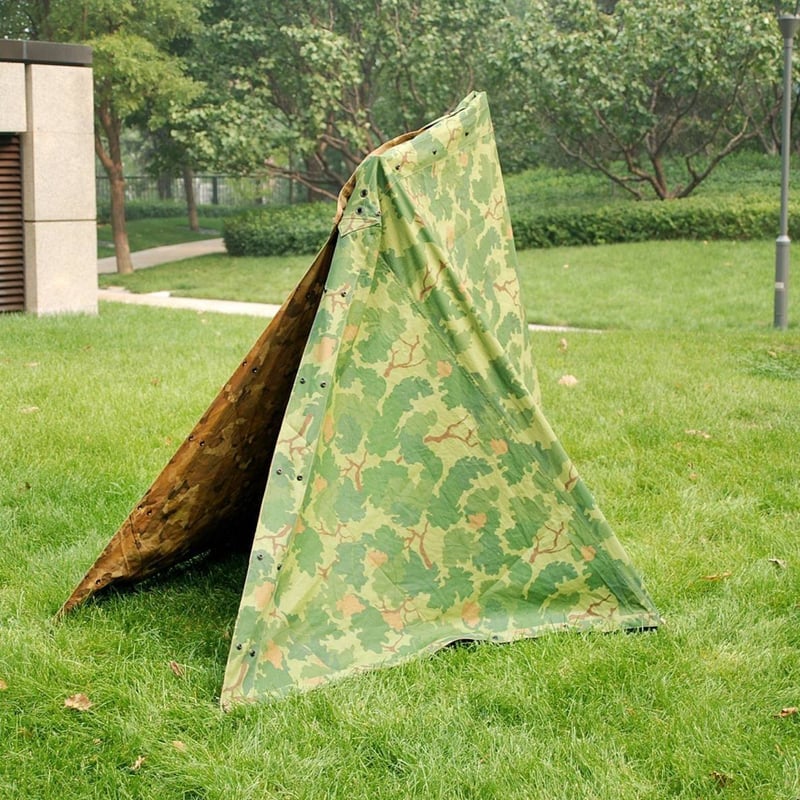 軍幕 リバーシブル USMC アメリカ軍 ミッチェルパターン パップテント 2枚 軍幕 リバーシブル USMC アメリカ軍 ミッチェルパターン