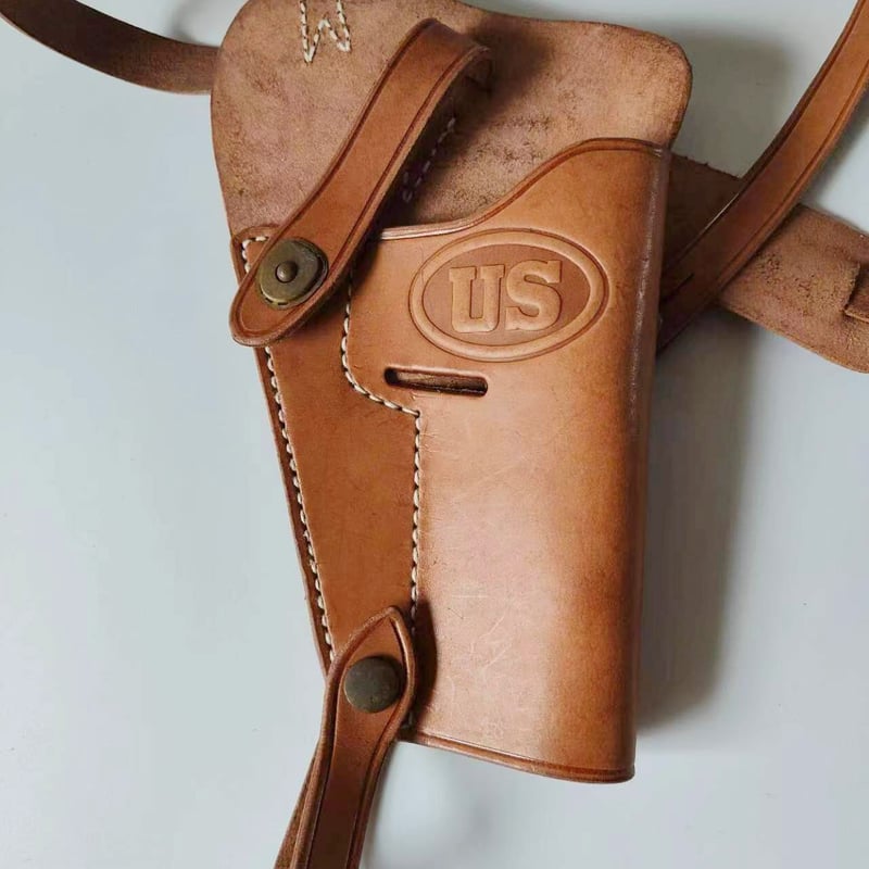 WW2 米軍 M3ホルスター 牛革製 真鍮製金具 メーカー刻印入 U.S. ENGER