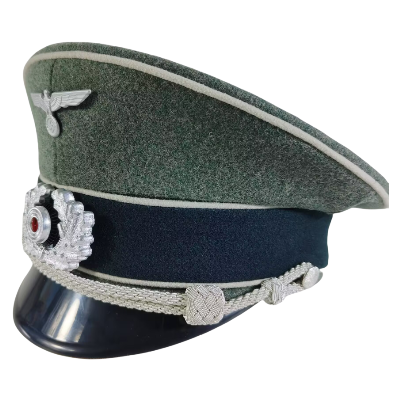 WW2 ナチスドイツ軍 陸軍 国防軍 歩兵 将校制帽 精密複製 帽章・チン