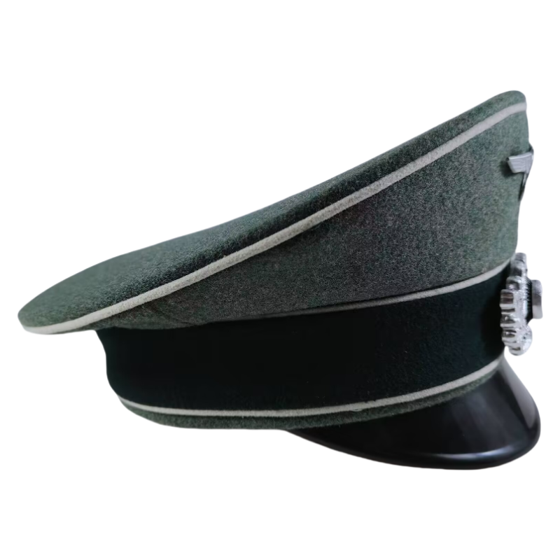 WW2 ナチスドイツ軍 陸軍 国防軍 歩兵 将校制帽 精密複製 帽章・耳釦付