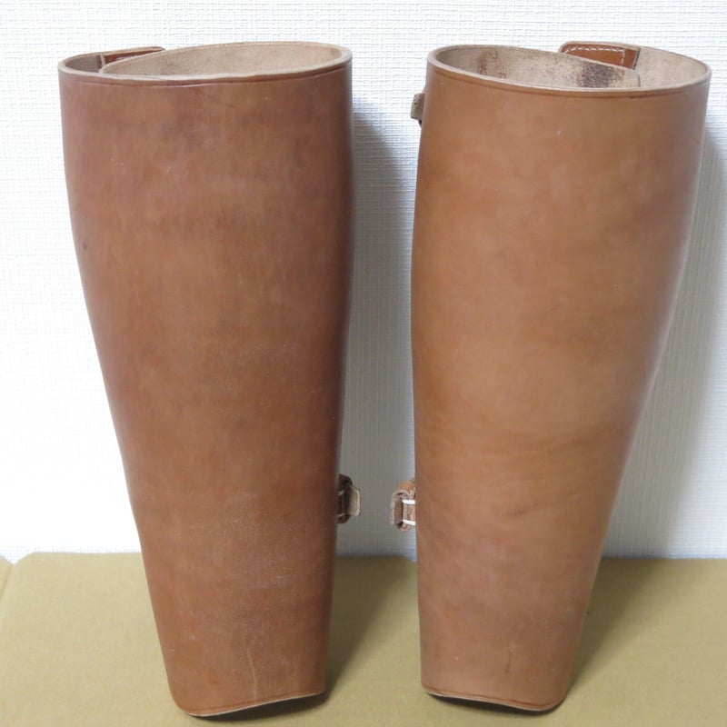 日本陸軍 二本締め 革脚絆 牛革製 茶色 精密複製 | MilitaryX's