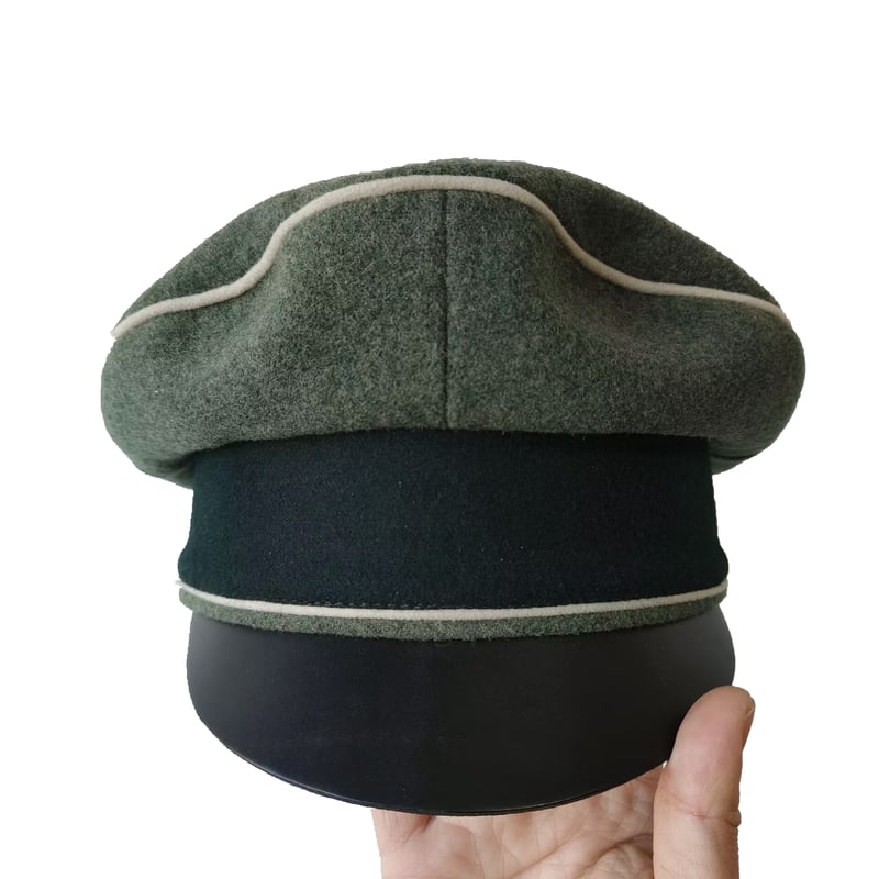 WW2 ナチスドイツ軍 WSS 武装親衛隊 歩兵 将校用クラッシュキャップ