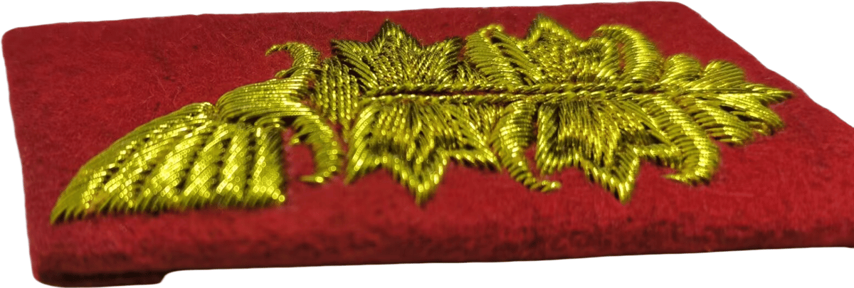 WW2 ナチスドイツ軍 陸軍将官襟章 金モール刺繍 精密複製
