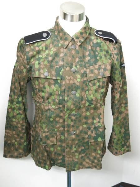 ナチスドイツ軍 武装親衛隊 WSS M44 DOT 迷彩戦闘服上着 兵用肩章付