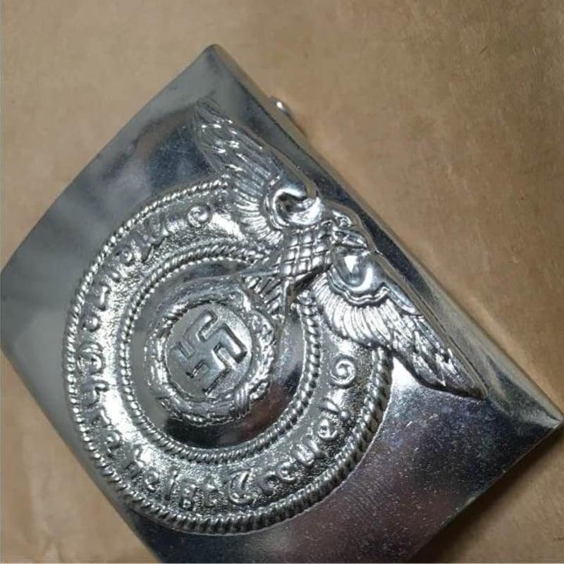 WW2ナチスドイツ軍 SS 親衛隊 兵用バックル 艶有 レプリカ