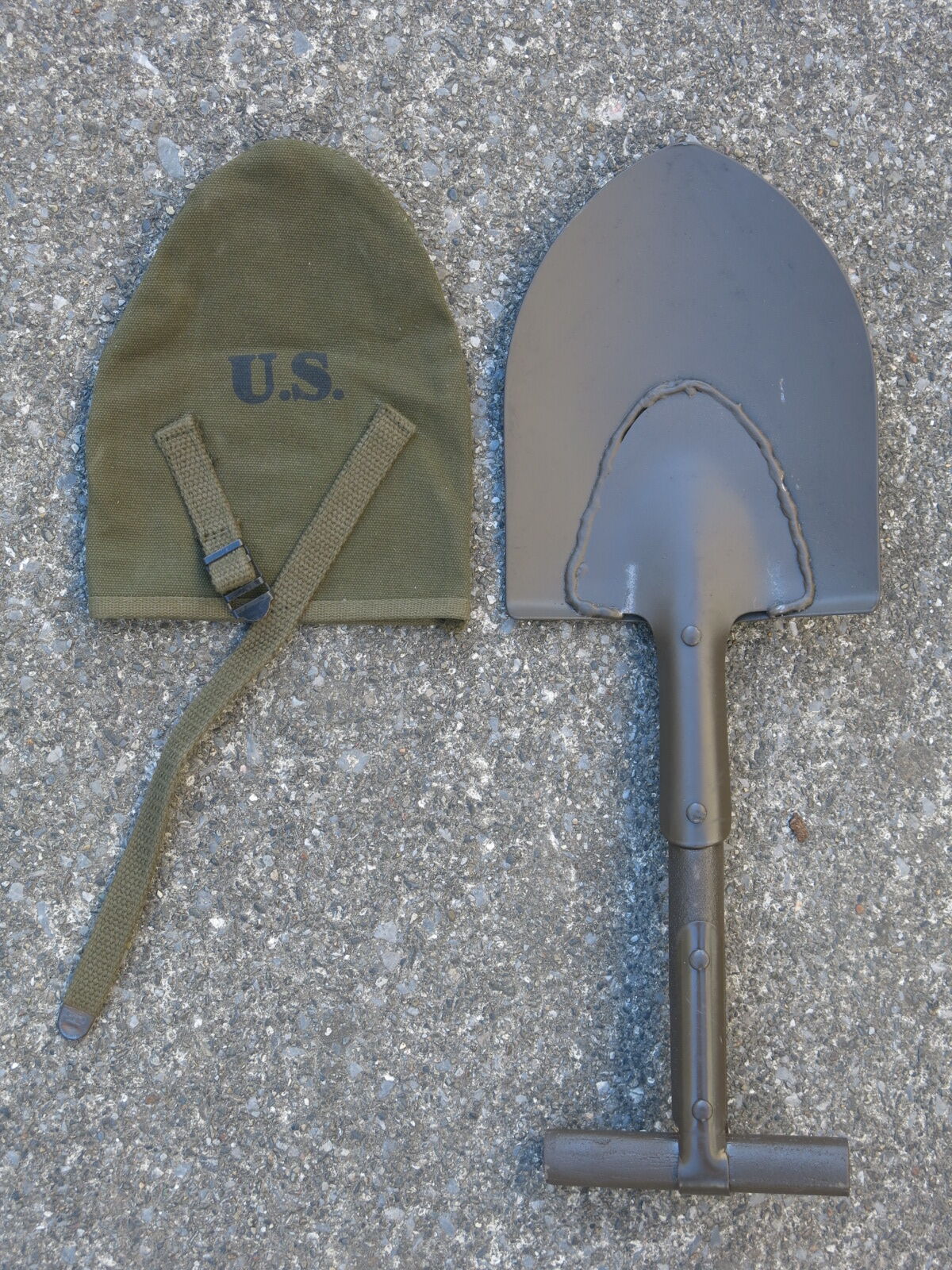 WW2 米軍海兵隊 ショベル カバーセット USMC 全長約48cm WW2 米軍海兵隊 ショベル カバーセット USMC 全長約48cm