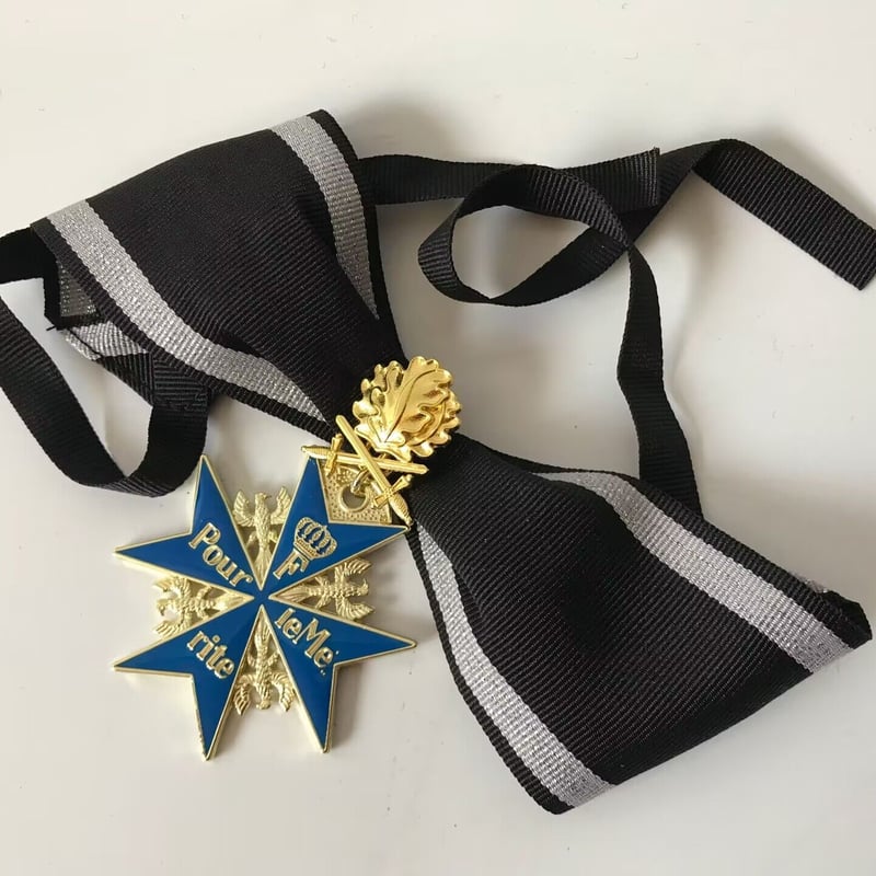 プロイセン ブルーマックス 剣付柏葉 リボン ドイツ 精密複製