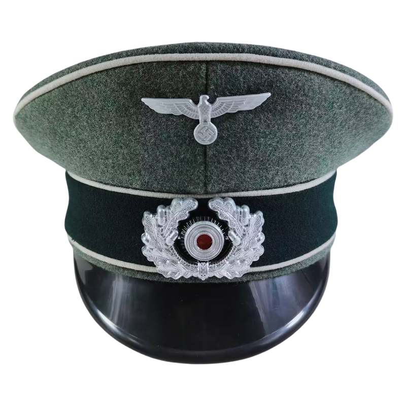 WW2 ナチスドイツ軍 陸軍 国防軍 歩兵 将校制帽 精密複製 帽章・耳釦付